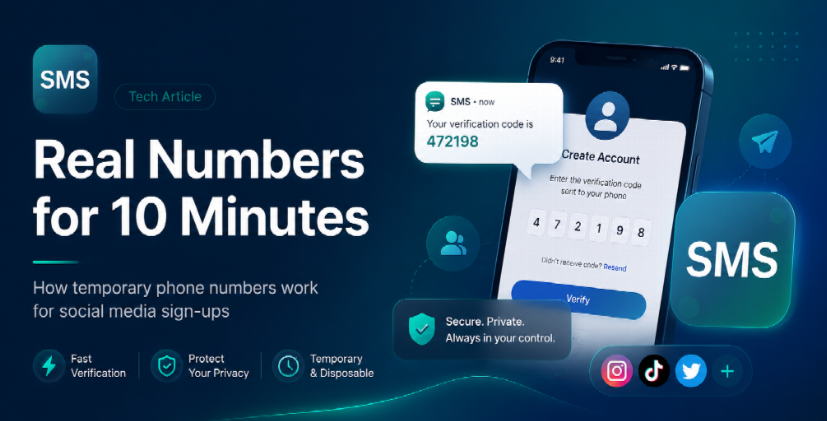 Real Numbers for 10 Minutes: How Temporary Phone Numbers Work for Social Media Sign-Ups
