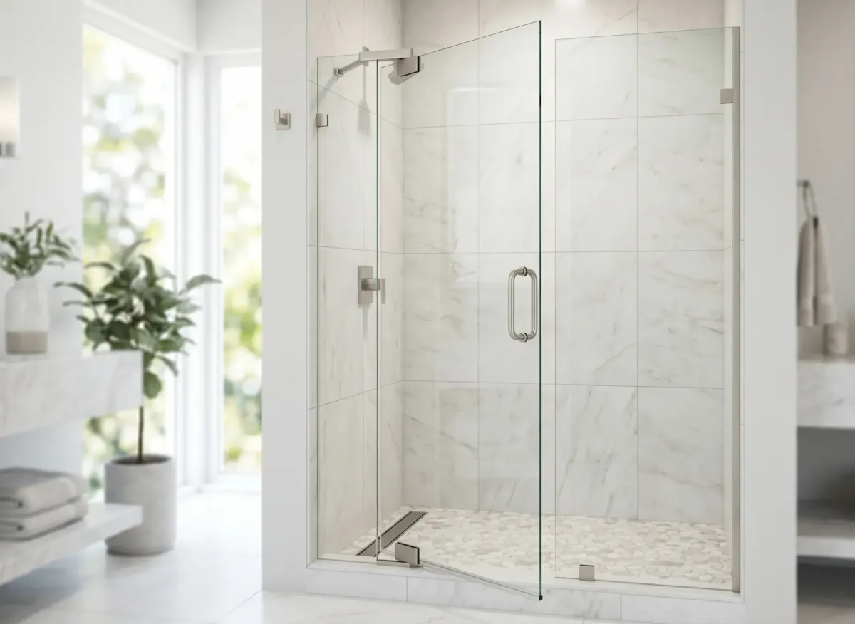 Clear Frameless Shower Doors for a Sleek Look Without Visual Barriers