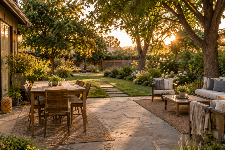 How to Create a Comfortable, Low-Maintenance Outdoor Living Space